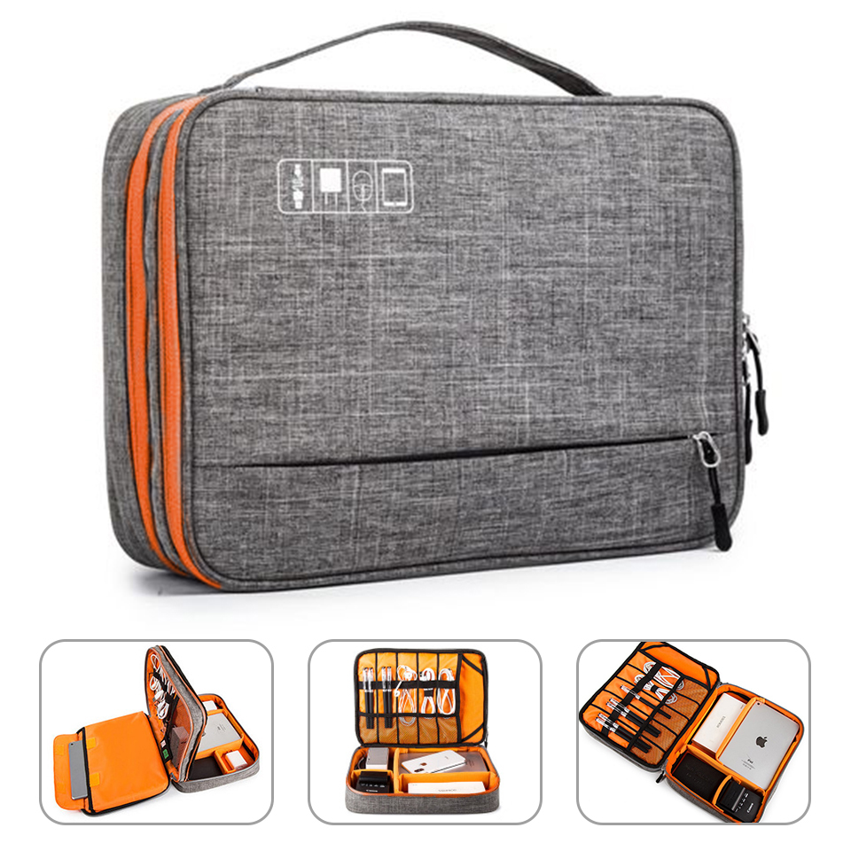Tech Accessories Case - Двухслойные электронные аксессуары сумка для игр