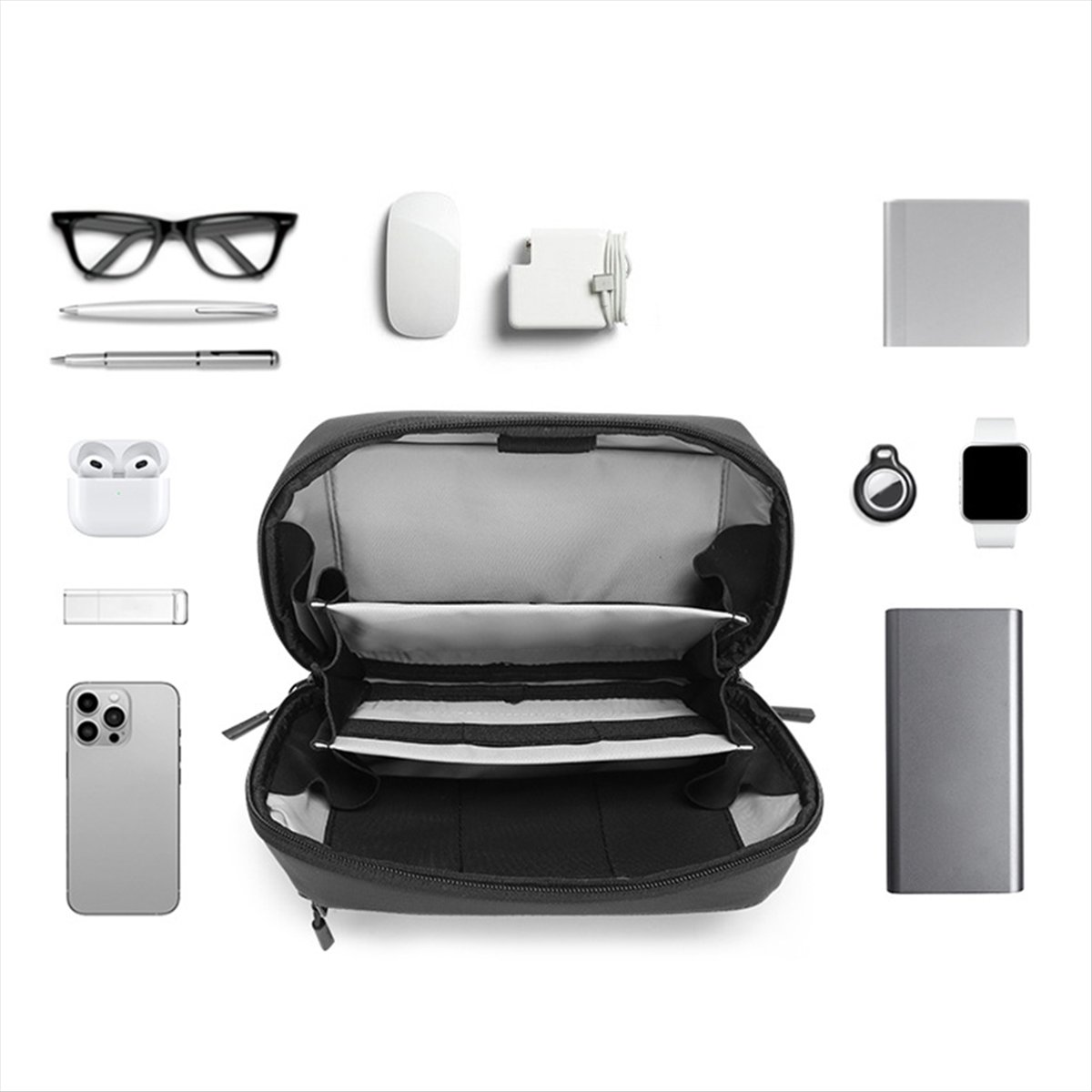 Tech Accessories Travel Organizer Pouch - ☶ ❈ ＊ ♥ AC1578-Водонепроницаемый многослойный